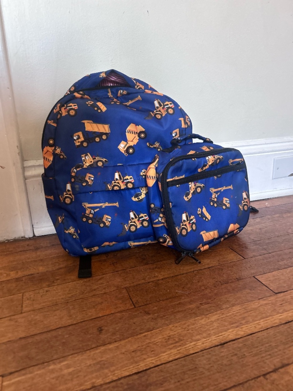 Kids' Blue Work Truck Backpack & Insulated Lunchbox Set